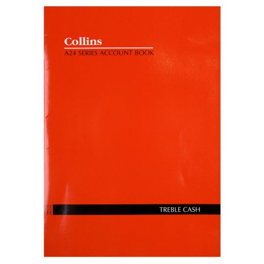 Collins 'A24' Series Account Book 3 Money Column A4 Triple Cash